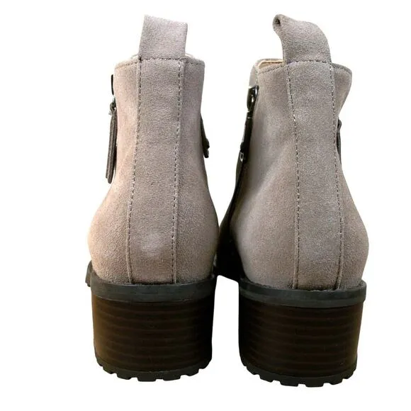 Blondo Samara Leather Suede Ankle Boots Tan Size 8.5 Waterproof New Without Box