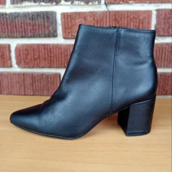 BLONDO 'Tasel' Waterproof Genuine Leather Ankle Boots in Black