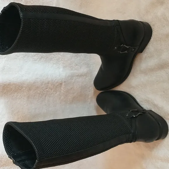 Blondo Verga Aqua Protect Tall Leather Boots Women's Size 9 Black