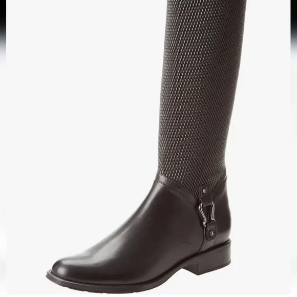 Blondo Verga Aqua Protect Tall Leather Boots Women's Size 9 Black