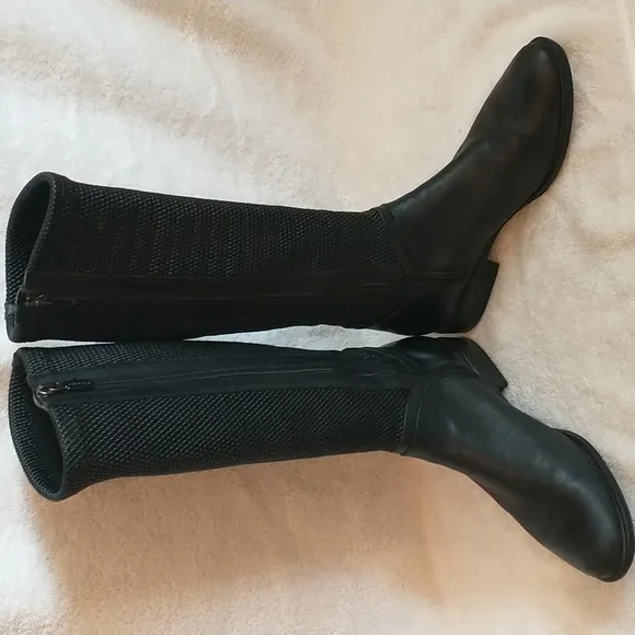 Blondo Verga Aqua Protect Tall Leather Boots Women's Size 9 Black