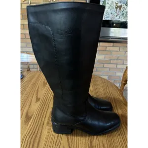 BLONDO Waterproof Black Leather Riding Knee High Boots Women's Size 8.5