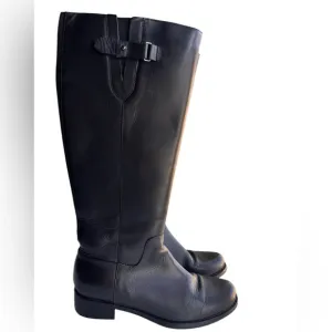Blondo Women’s Volly Leather Waterproof Riding Boot Black Size 7.5 m