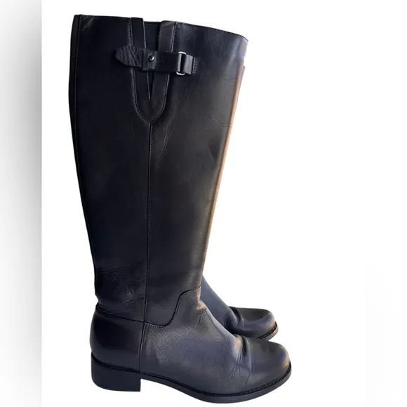 Blondo Women’s Volly Leather Waterproof Riding Boot Black Size 7.5 m