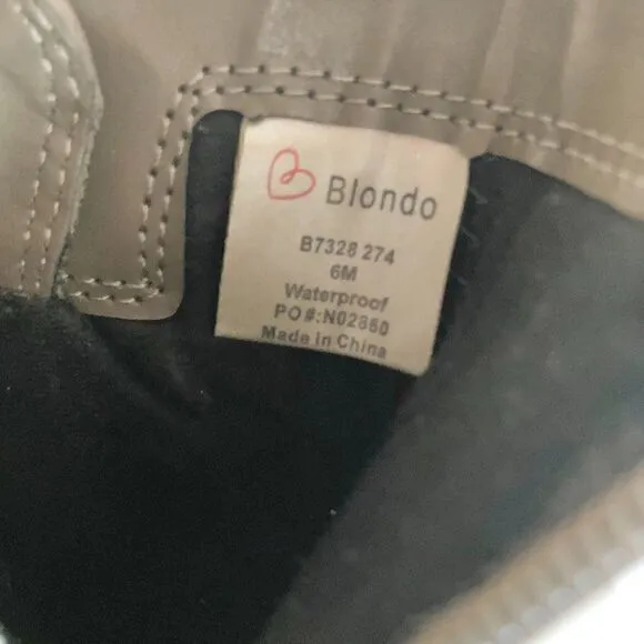 Blondo Women's Dahlia Waterproof Boots Sand Suede size 6 NWOT