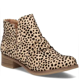 Blowfish Vegan Ankle Boots Size 6.5 Leopard Print