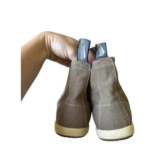 Blundstone Chelsea Pull On Canvas Men's Ankle Boots size UK 9.5 US 10.5 Tan