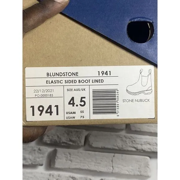 Blundstone Womens 1941 Chelsea Fashion Boots Stone Nubuck Size 6.5‎
