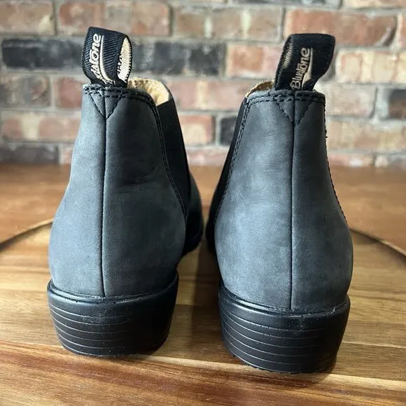 Blundstone Women's 7.5 1971 Chelsea Boots Leather Rustic Black Gray Shoes