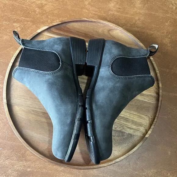 Blundstone Women's 7.5 1971 Chelsea Boots Leather Rustic Black Gray Shoes