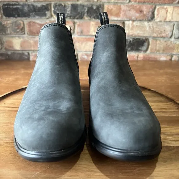 Blundstone Women's 7.5 1971 Chelsea Boots Leather Rustic Black Gray Shoes