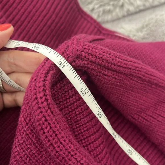 Boat Neck Sweater Women's Magenta Off-Shoulder Sweater