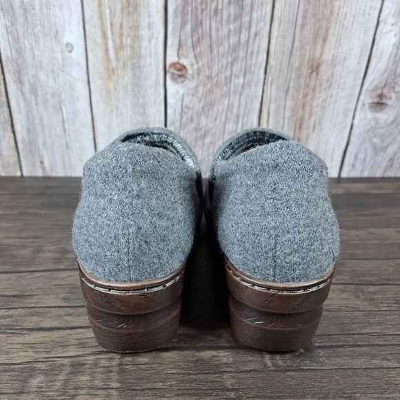 BOC Born Concept Peggy II Slip On Wool Felt Clogs Women's Sz 7 M Gray (WornOnce)