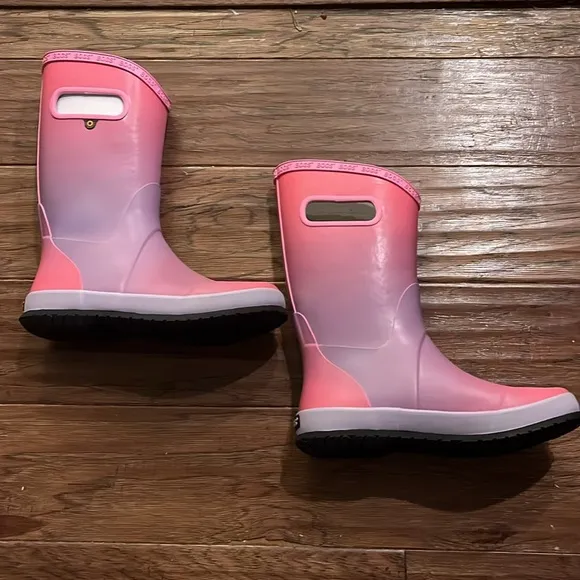 Bogs Kids Rain Boots Ombre Pink/Rose Multi Youth Size 5