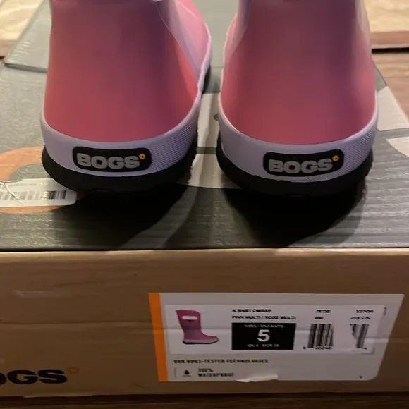 Bogs Kids Rain Boots Ombre Pink/Rose Multi Youth Size 5