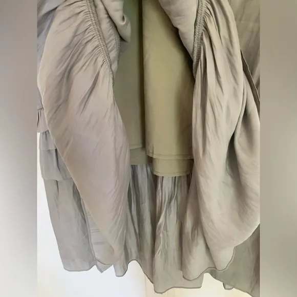 Bohme Willa ruffle Dress in sage size large
