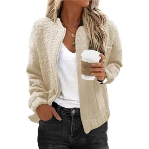 Bomber Jackets for Women Spring Fashion 2025 Cute Jacquard Coats