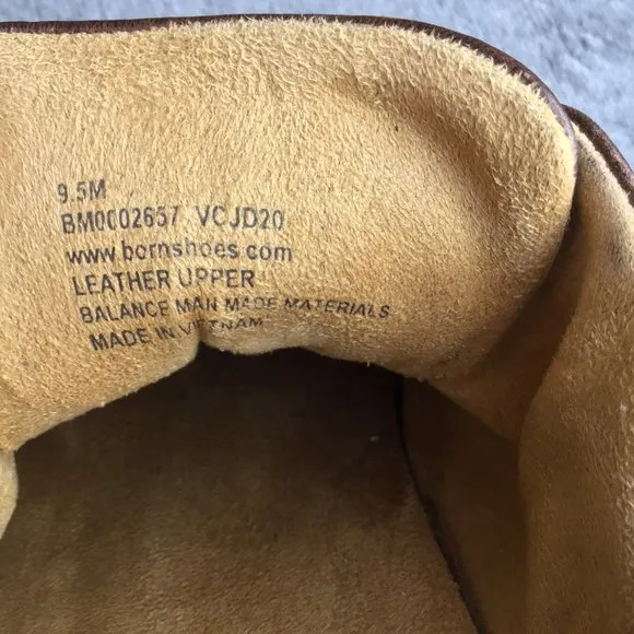 Born Allegheny II Brown Leather Lace-up Shoes Sneakers Mens Sz 9.5 Oxblo…