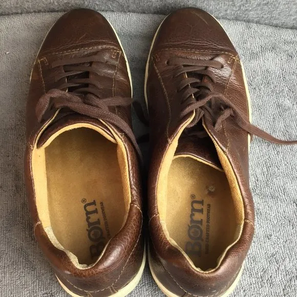 Born Allegheny II Brown Leather Lace-up Shoes Sneakers Mens Sz 9.5 Oxblo…
