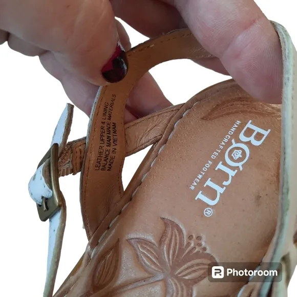 Born Ankle Strap Comfort Sandals Leather Cushion Strappy Boho Vacation NEW 7