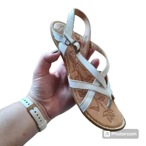 Born Ankle Strap Comfort Sandals Leather Cushion Strappy Boho Vacation NEW 7