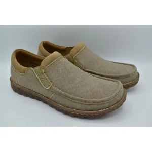 Born Mens Size 9 Gudmund Natural Canvas Slip On Loafers Shoes