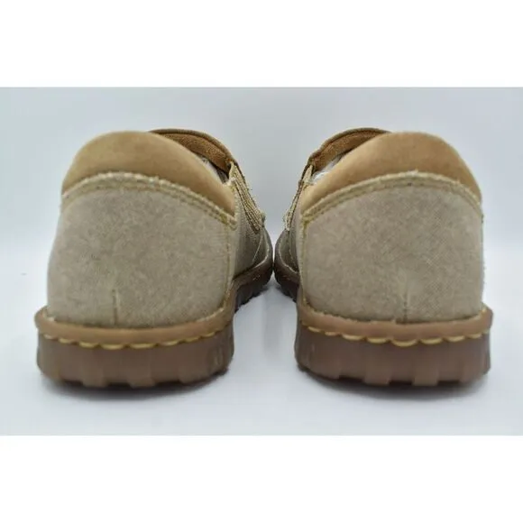 Born Mens Size 9 Gudmund Natural Canvas Slip On Loafers Shoes