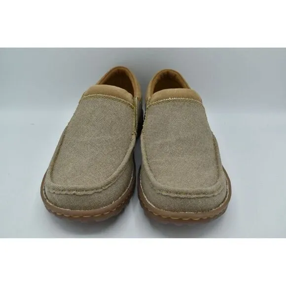 Born Mens Size 9 Gudmund Natural Canvas Slip On Loafers Shoes