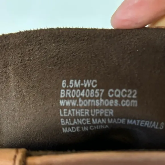 Born SHAUNIE Tall Ride Boots Cognac Brown Sz 6.5M - wide Calf