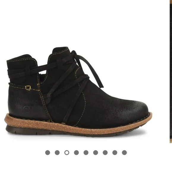 Born Tarkiln Black Distressed Ankle Boots