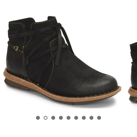 Born Tarkiln Black Distressed Ankle Boots