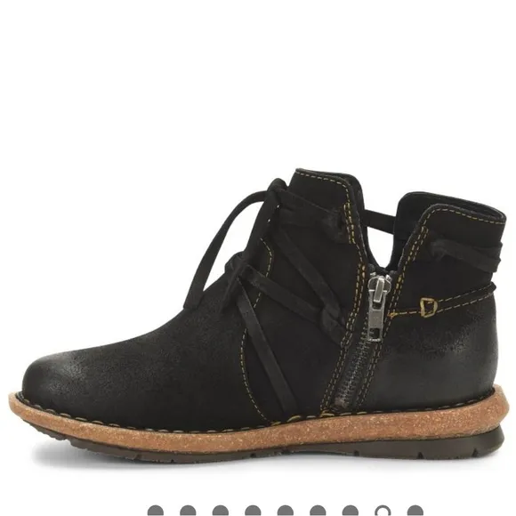 Born Tarkiln Black Distressed Ankle Boots