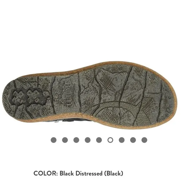 Born Tarkiln Black Distressed Ankle Boots