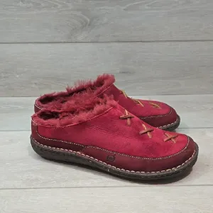 Born Women Fur-Lined Clog Slip On Shoes Slide Sz 9