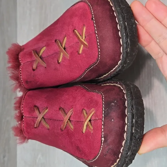 Born Women Fur-Lined Clog Slip On Shoes Slide Sz 9