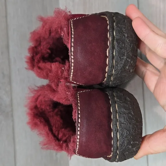 Born Women Fur-Lined Clog Slip On Shoes Slide Sz 9