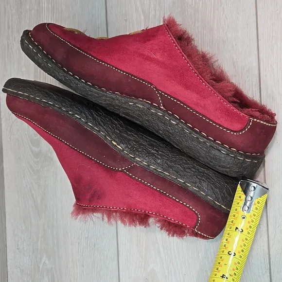 Born Women Fur-Lined Clog Slip On Shoes Slide Sz 9