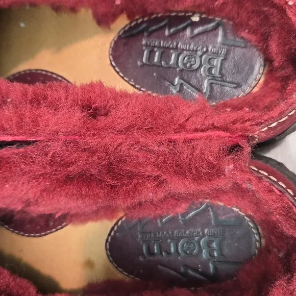 Born Women Fur-Lined Clog Slip On Shoes Slide Sz 9