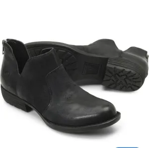 Born Women Kerri Dark Distressed Cut Out Leather Boots shoes sz 7.5