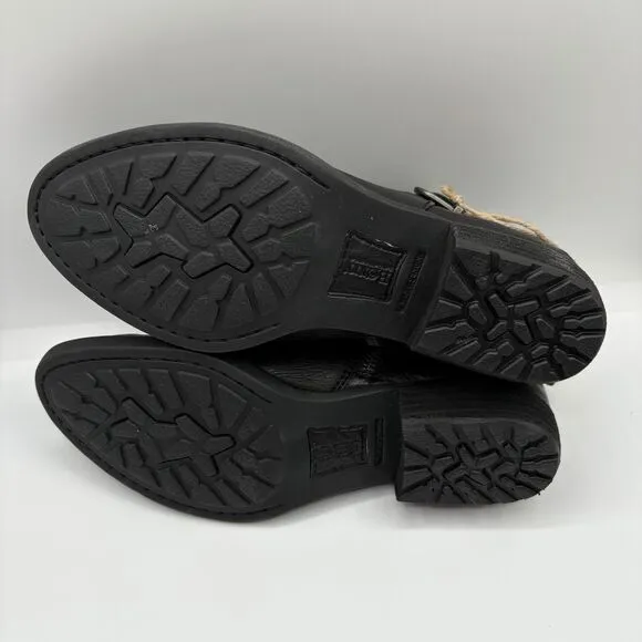 Born Women's Kati Block Heel Leather Boot Black‎ Women’s 6.5 Biker Outdoor