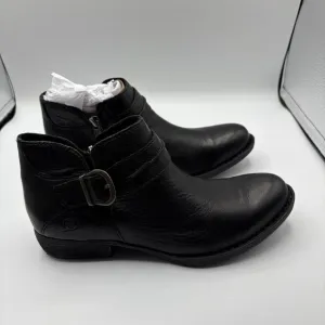 Born Women's Kati Block Heel Leather Boot Black‎ Women’s 6.5 Biker Outdoor