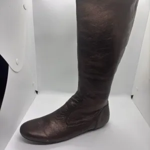 Born Womens Size 9M Metallic Brown Leather Zip Fashion Boots