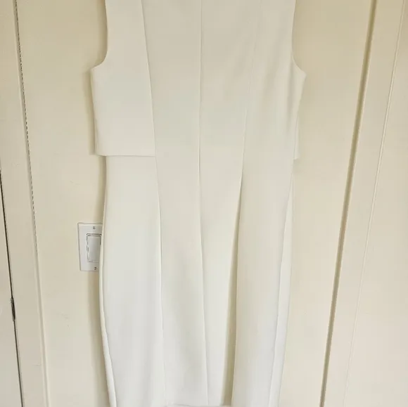 BOSS Danita Faux Wrap Ponte Sheath Dress