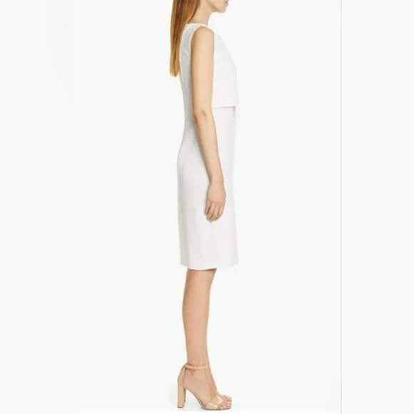 BOSS Danita Faux Wrap Ponte Sheath Dress