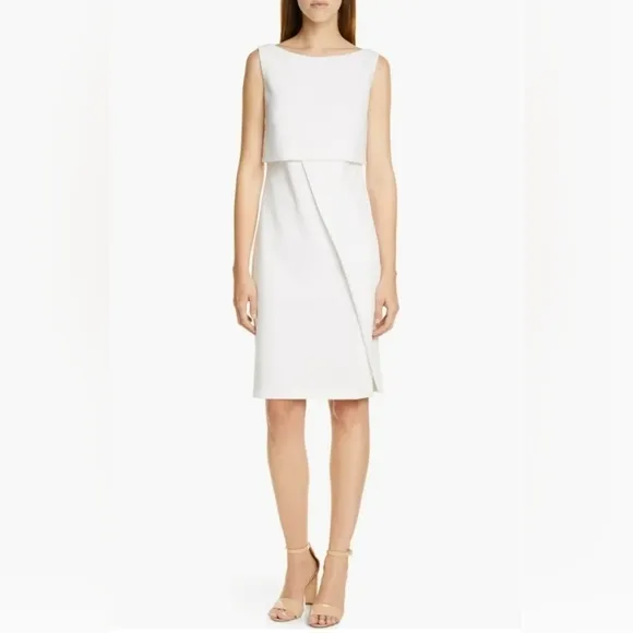 BOSS Danita Faux Wrap Ponte Sheath Dress