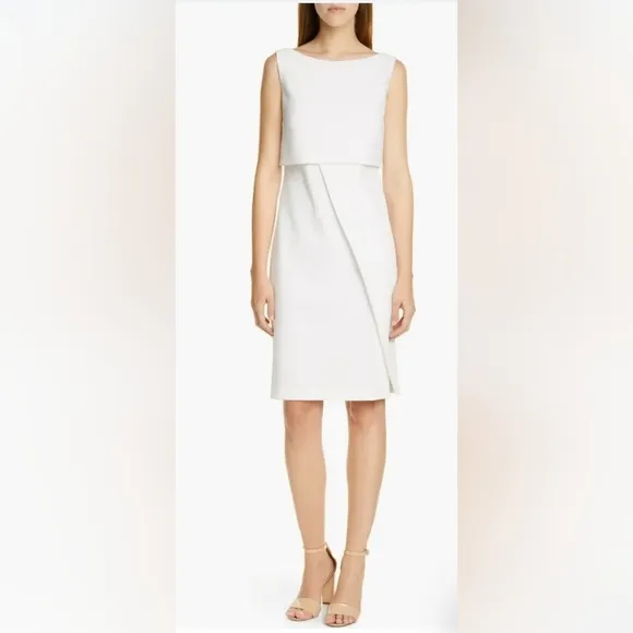 BOSS Danita Faux Wrap Ponte Sheath Dress
