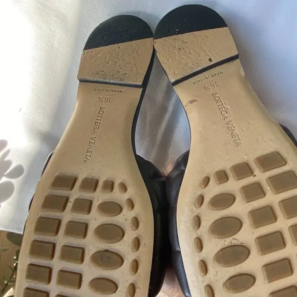 Bottega Veneta Womens LIDO Leather Slip On Slide Sandals Shoes SZ 36.5