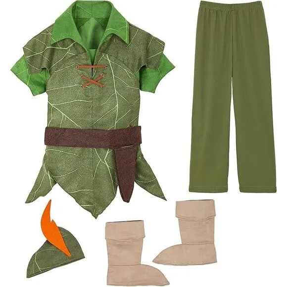 BOYS SIZE 7-8 PETER PAN COSTUME DISNEY STORE NWT