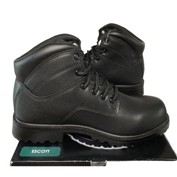 Brahma Escott Men's Soft Toe 6&quot; Black Work Boot Slip &amp; Oil Resistant Size 8.5W