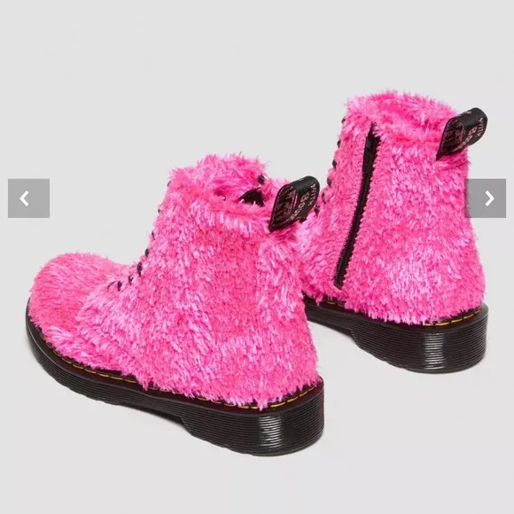 Brand New Dr. Martens Junior 1460 Tinsel Faux Fur Boot